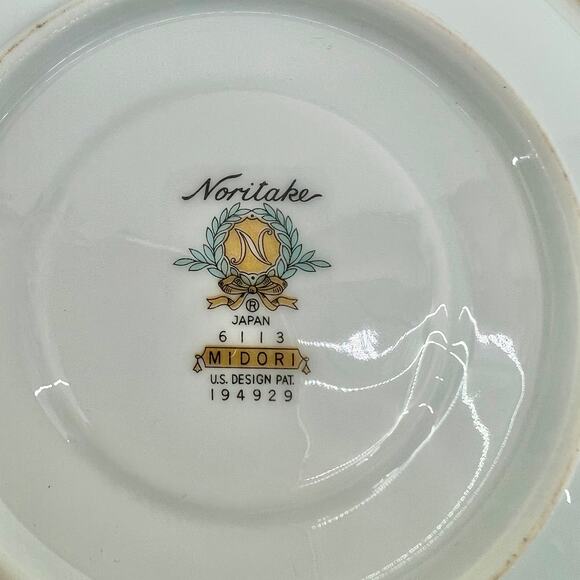 Noritake VINTAGE 60s Midori Japanese Porcelain Tea Cup Set Bamboo 6113 M10 - Picture 12 of 14